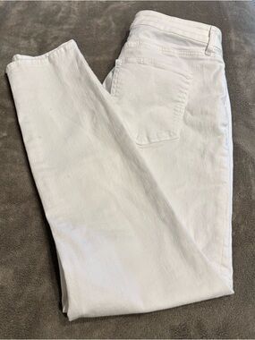 Loft White Stretch Skinny Curvy Jeans